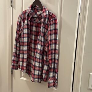 J. Crew Factory Plaid Button-Down Shirt. Size Medium.